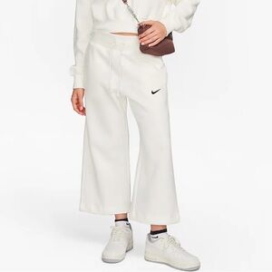 Nike Sportswear Fleece Wide Leg High Waisted Cropped Sweatpants 1X New
